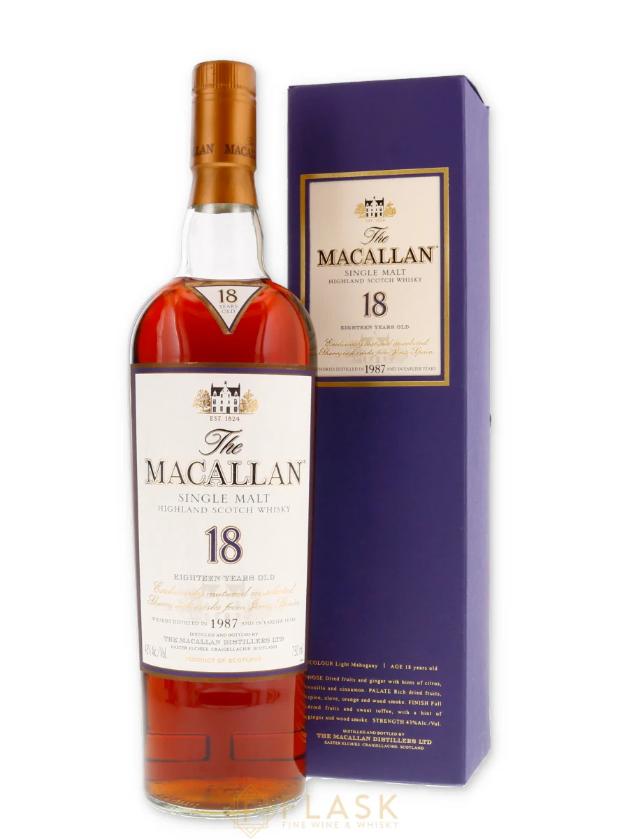 Macallan 18 Year Old Single Malt 1987 [Purple Box]