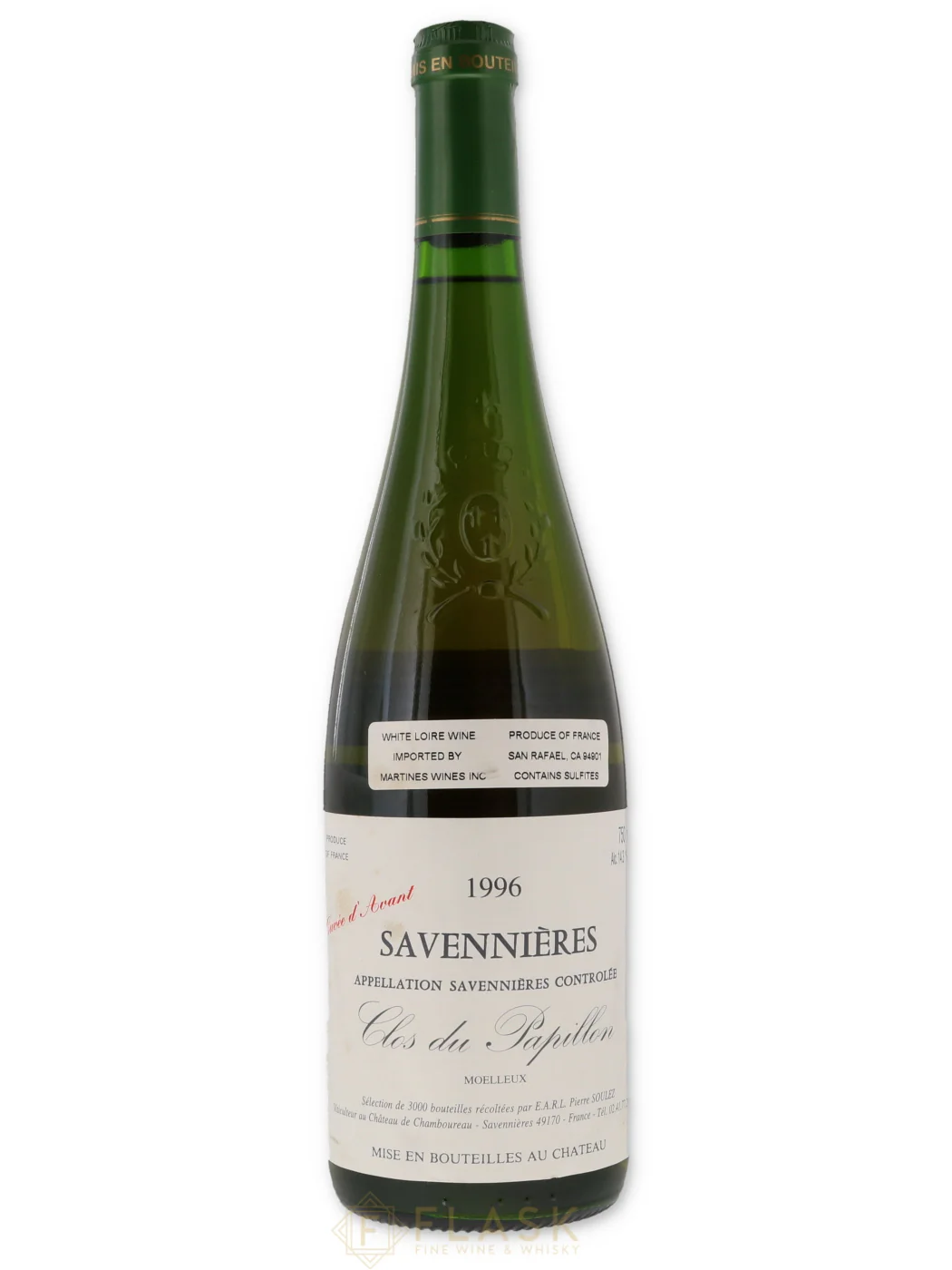 Chateau de Chamboureau Savennieres Clos du Papillon Cuvee d'Avant 1996
