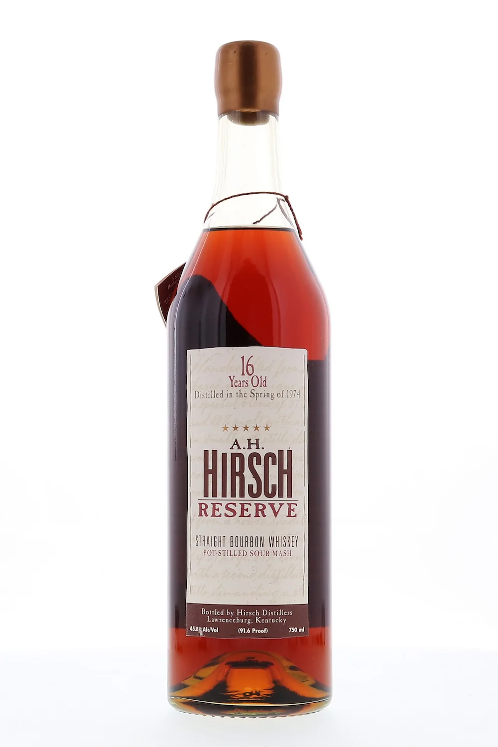 A.H. Hirsch Reserve 1974 16 Year Old Bourbon Gold Wax