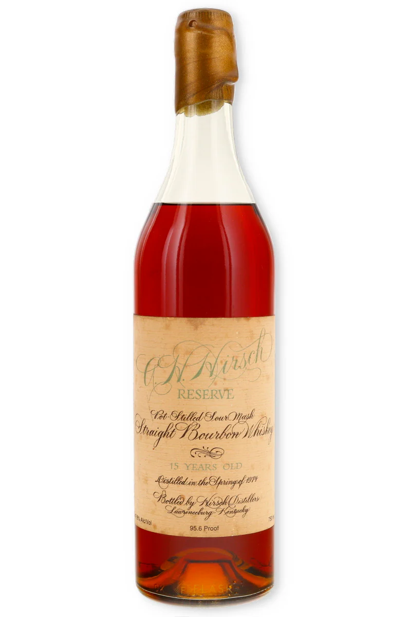 AH Hirsch Reserve 1974 15 Year Old Bourbon / Green Script Gold Wax