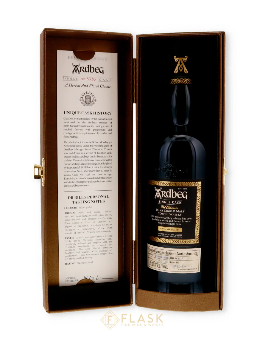 Ardbeg 2002 Private Reserve 20 Year Old Single Cask No. 3336 bottle 197/256 - Image 2