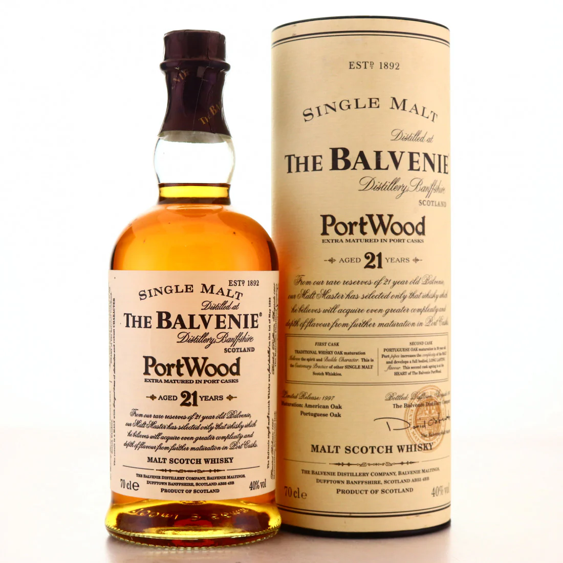 Balvenie PortWood 21 Year Old 1997 Release 43%