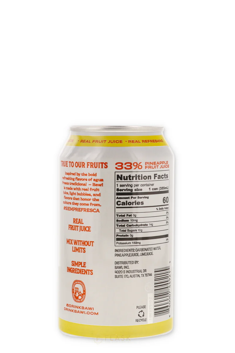 BAWI Sparkling Agua Fresca La Pina 12oz - Image 2