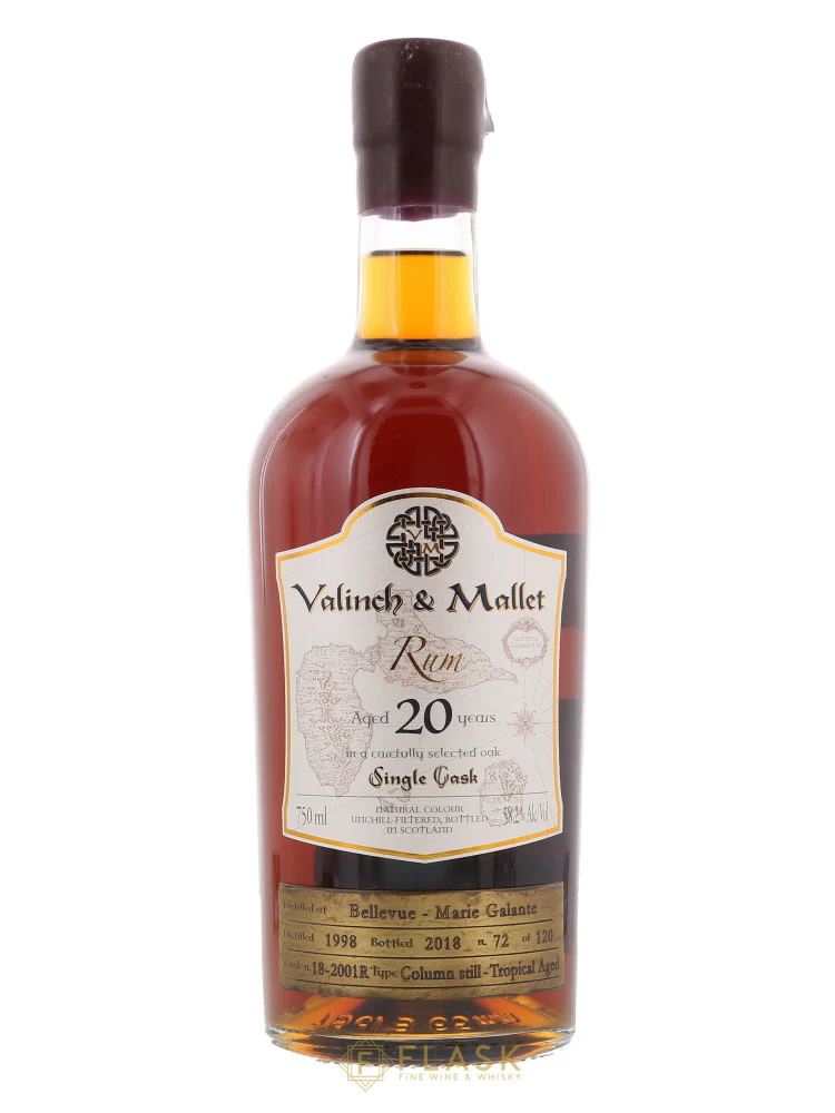 Bellevue 20 Year Old 1998 Valinch & Mallet Exclusive Single Barrel Cask Strength Guadeloupe Rum (Damoiseau)