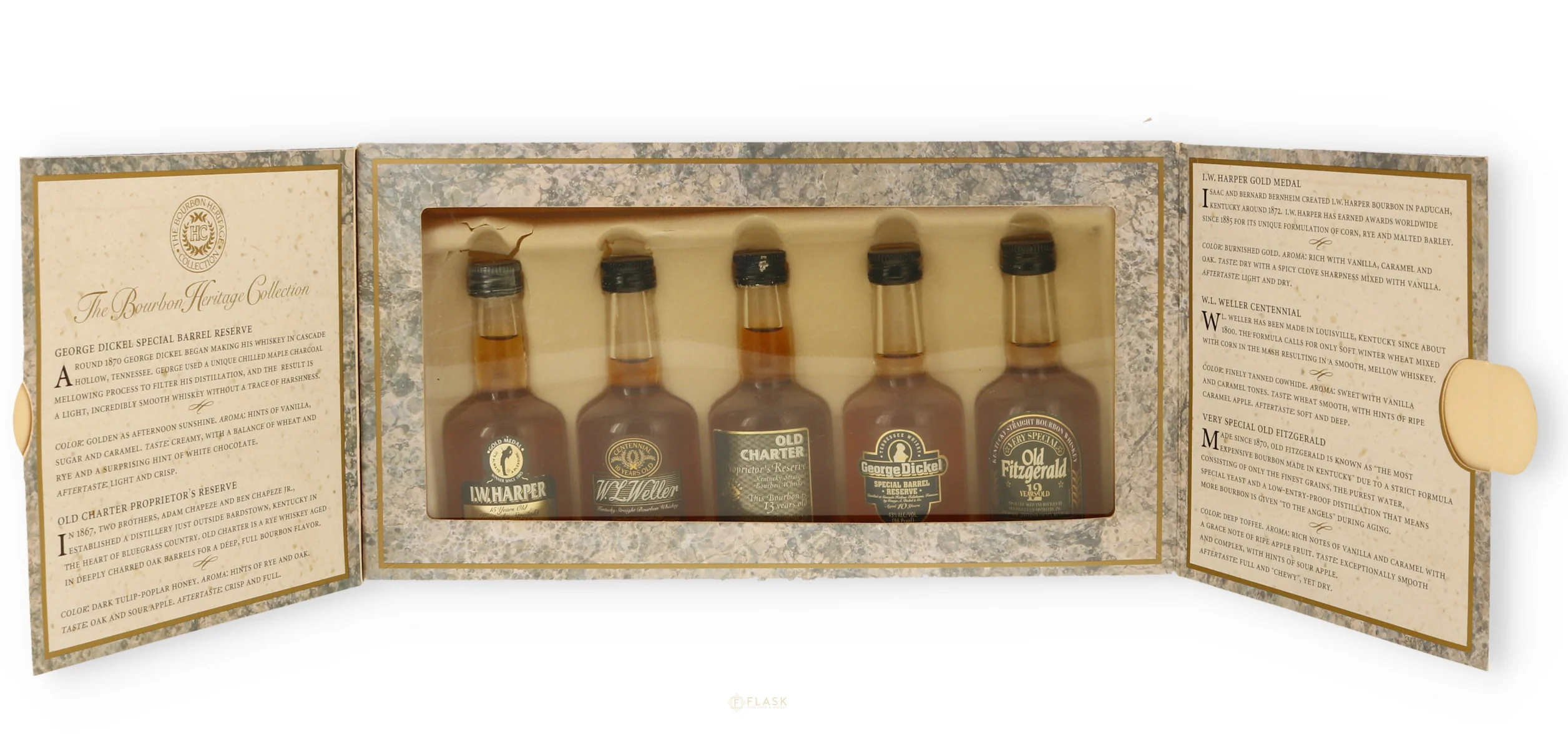 Bourbon Heritage Collection 5 Bottle Miniature Set (5x50ml Bottles)