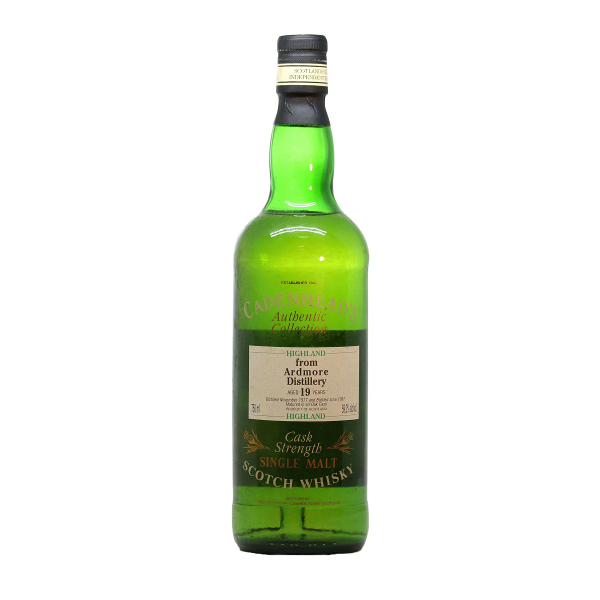 Cadenheads Authentic Collection 1977 Ardmore Cask Strength Aged 19 years