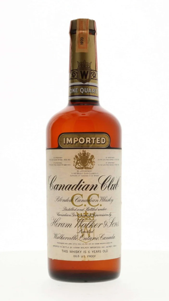 Canadian Club Whiskey 1970 One Quart