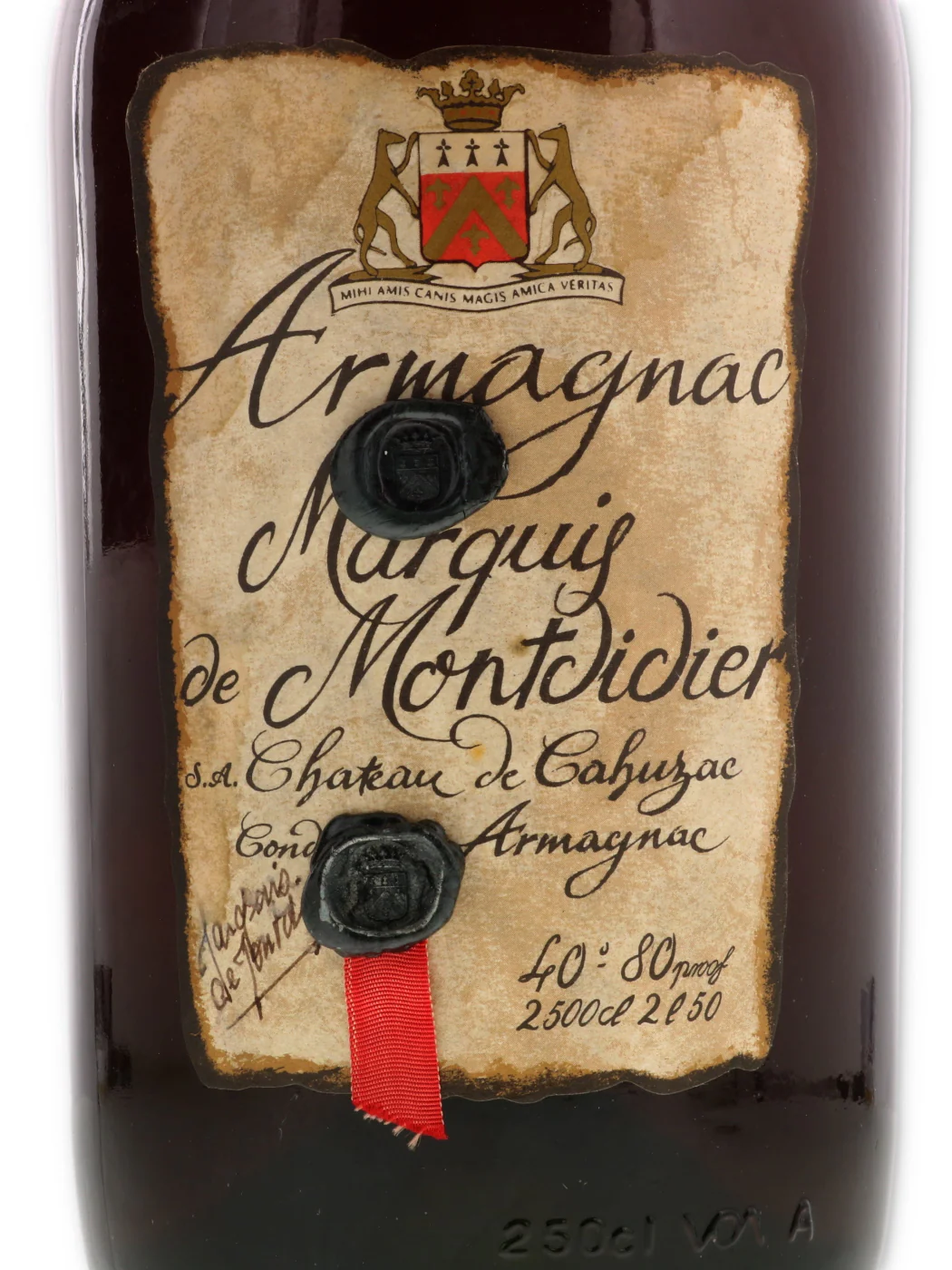 Chateau De Cahuzac Marquis De Montdidier Armagnac Vintage 1938  / 'One Pot Gascogne' / 2.5 Liters - Image 2