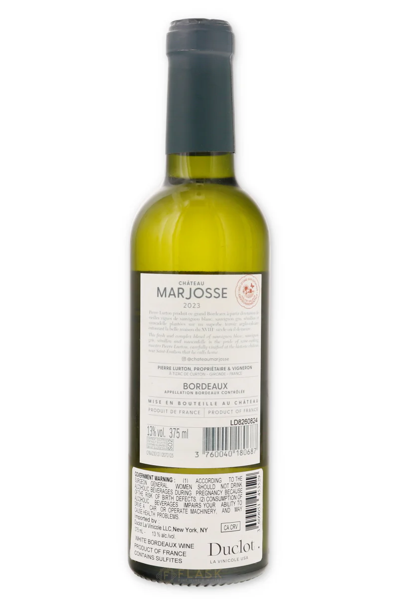 Chateau Marjosse Bordeaux Blanc 2023 375ml / Half Bottle - Image 2