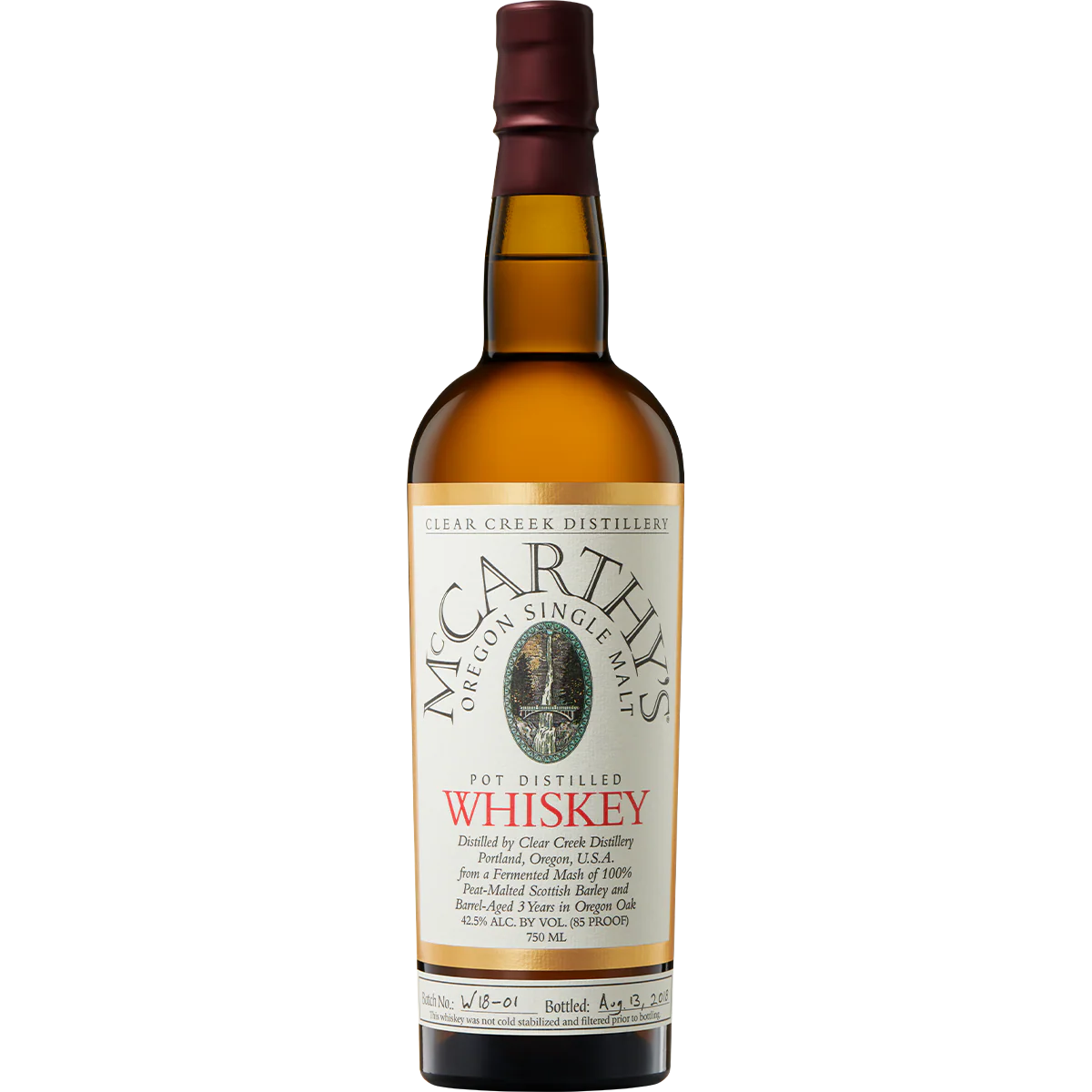 Clear Creek Distillery McCarthy's Oregon Single Malt Whiskey