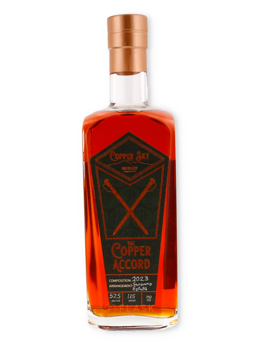 Copper Sky Distillery 2023 The Copper Accord Saronno Estate Blended Whiskey 115 proof