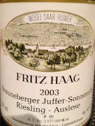 Fritz Haag Bruneberger Juffer Sonnenuhr Auslese #6 2003 - Image 2