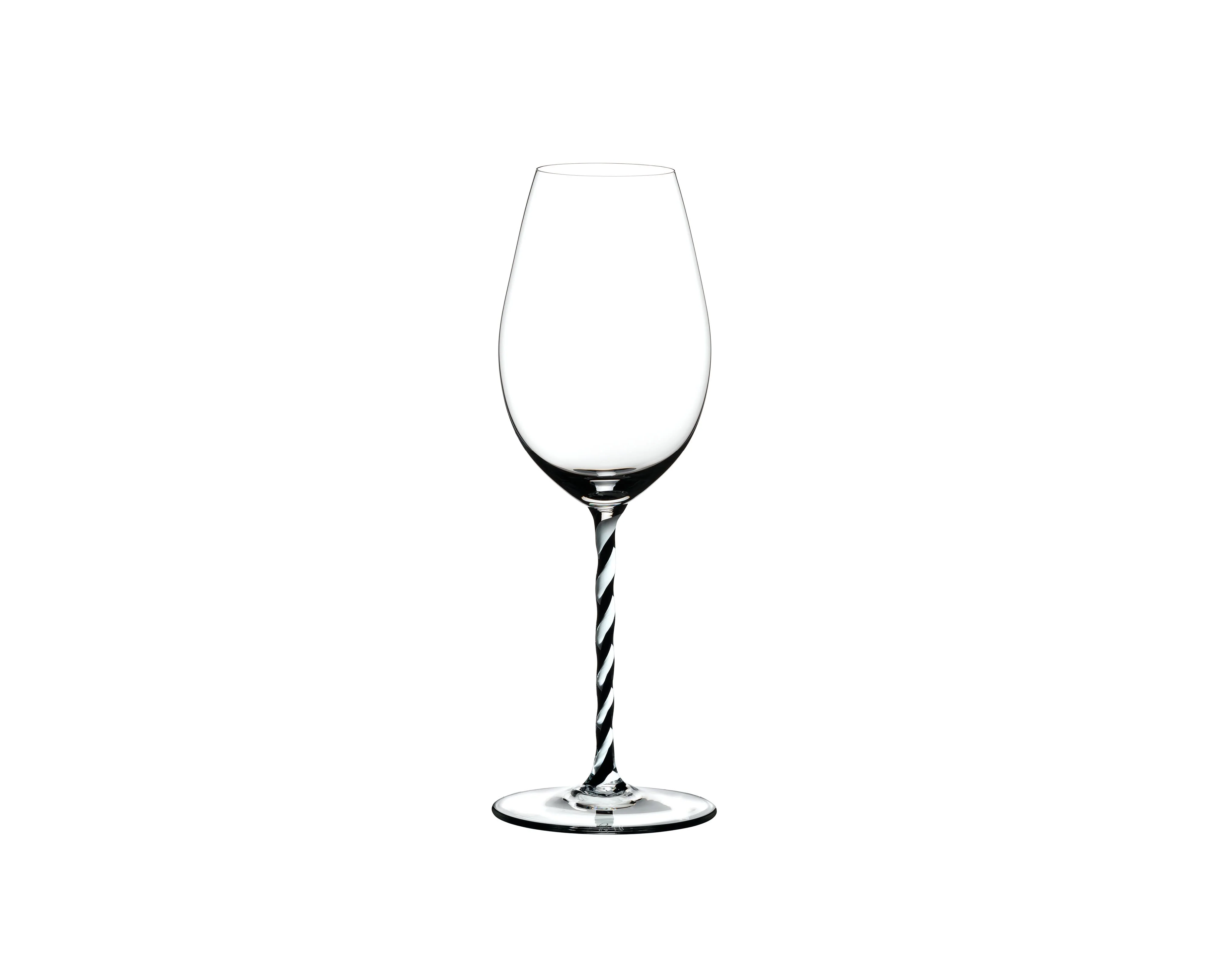 Riedel Fatto A Mano Champagne Wine Glass Black and White Twisted
