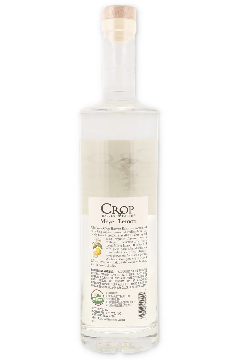 Crop Harvest Earth Organic Meyer Lemon Vodka - Image 2