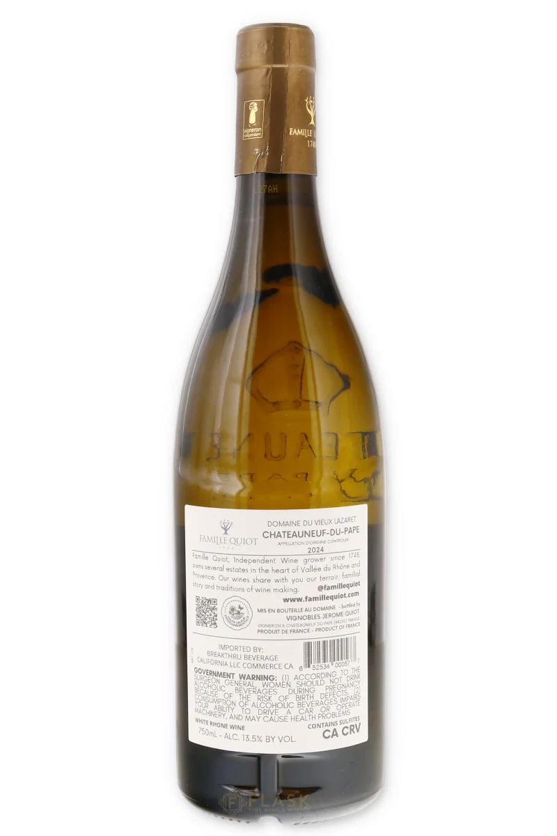 Domaine du Vieux Lazaret Chateauneuf du Pape Blanc 2024 - Image 2