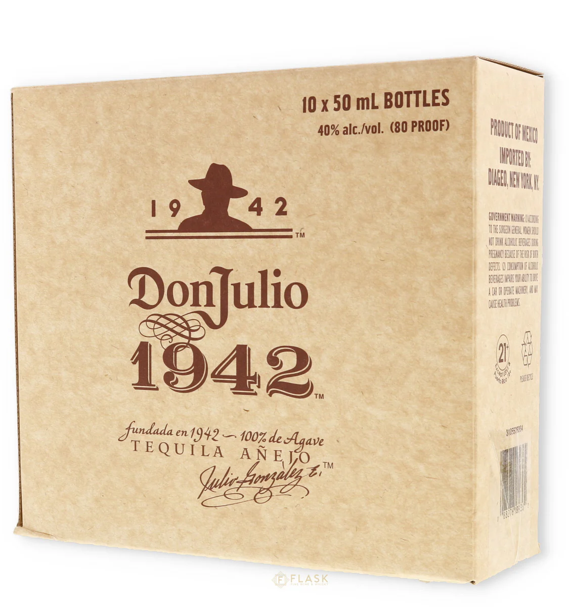 Don Julio 1942 Mini Bottles 10 Pack Tequila Box (10x 50ml Miniatures) [On Sale] - Image 2