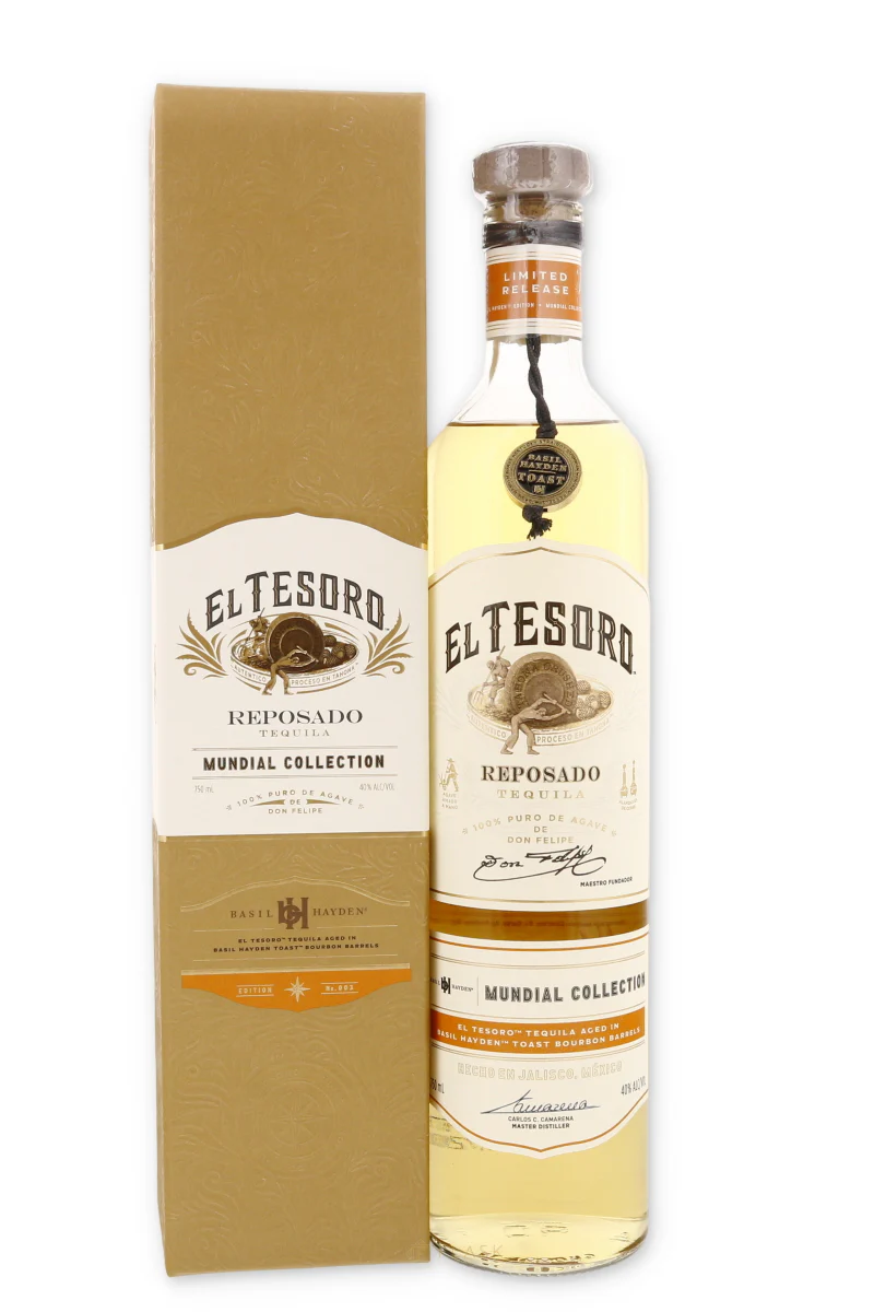 El Tesoro Tequila Mundial Collection Basil Hayden Toast Bourbon Cask Reposado 750ml