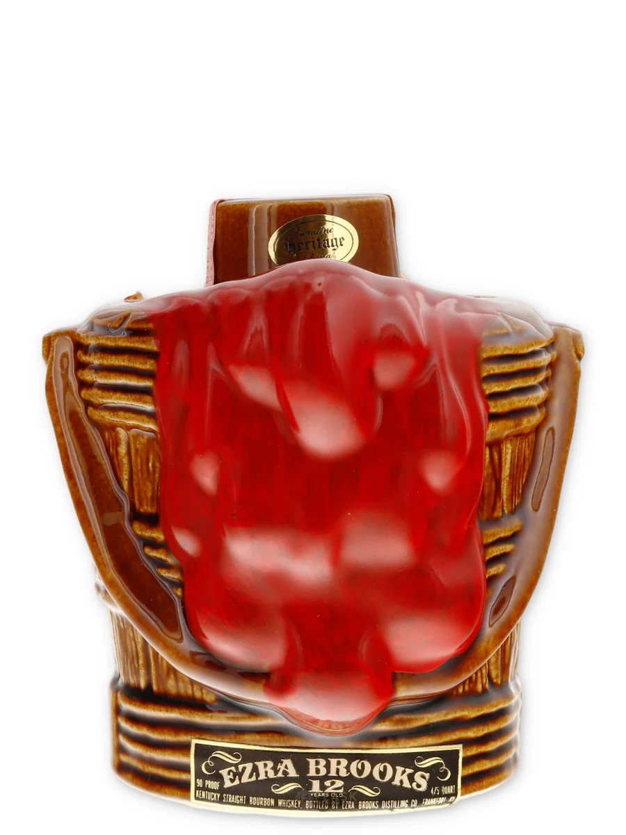 Ezra Brooks Blood Bucket Saloon Decanter 12 Year Old Bourbon 1970s - Image 2