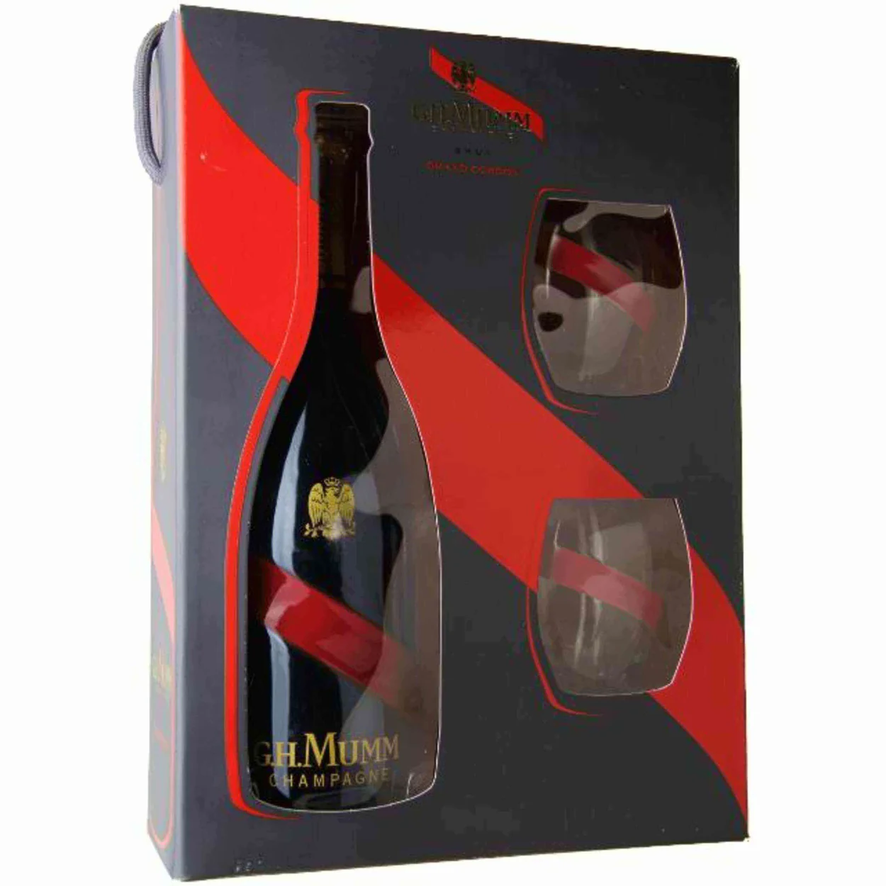 GH Mumm Cordon Brut Gift Set with 2 Glasses Champagne - Image 2