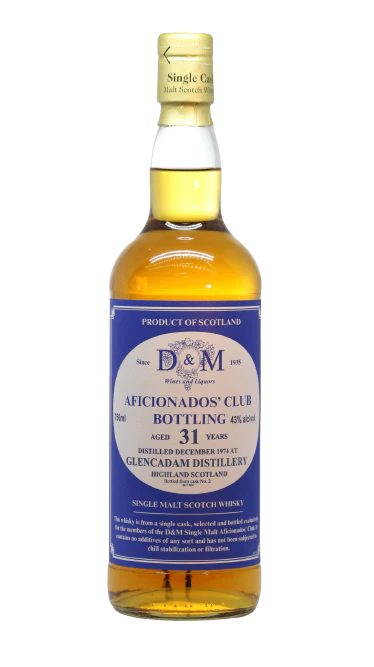 Glencadam 1974 31 year Cask No.2 Aficionados Club