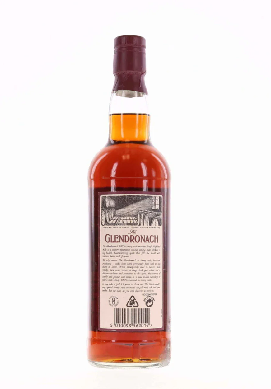 Glendronach 15 Year Old Sherry Casks 1990s Old France Import - Image 2