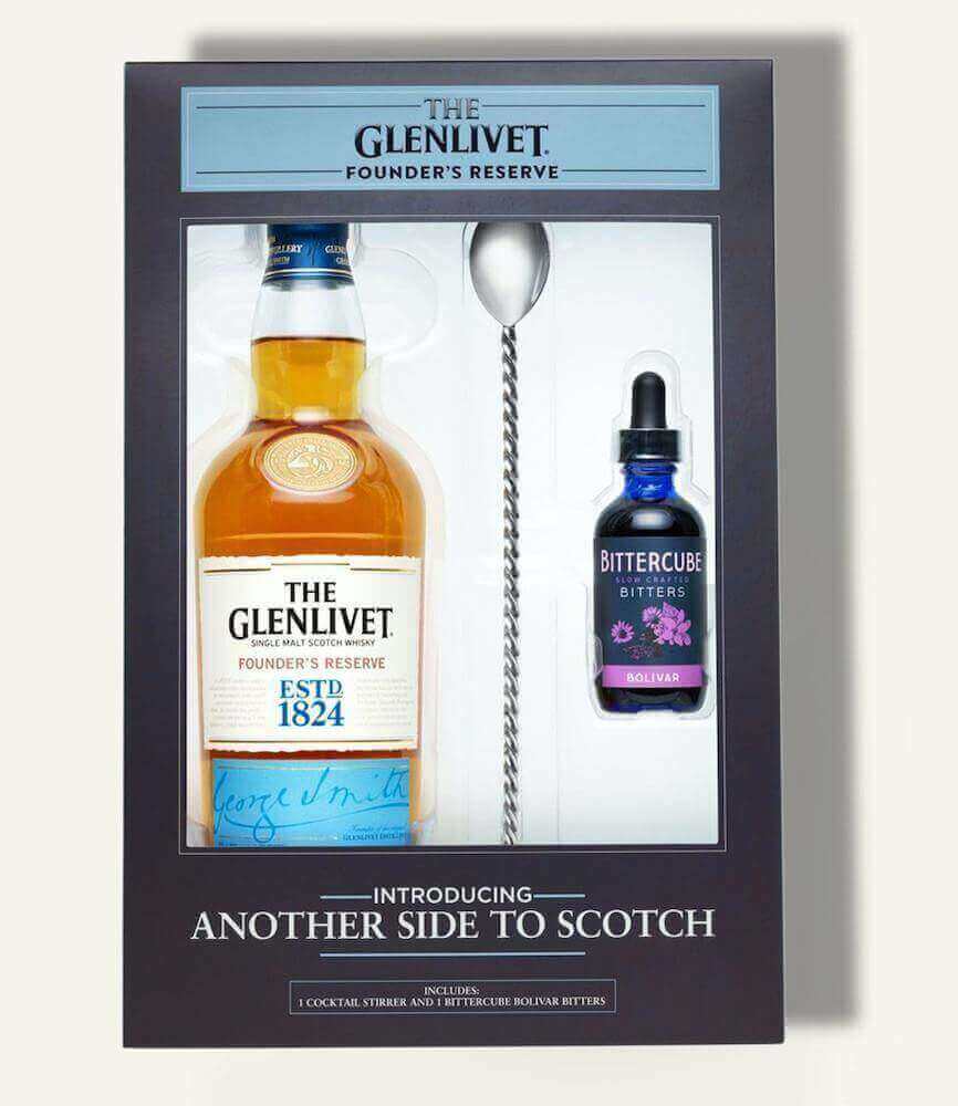 Glenlivet Founders Reserve Auld Fashioned Gift Set with Bitters 750ml