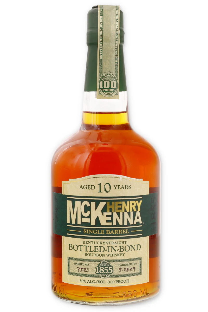 Henry McKenna 10 Year Old Single Barrel Bourbon 100 Proof Bottled in Bond