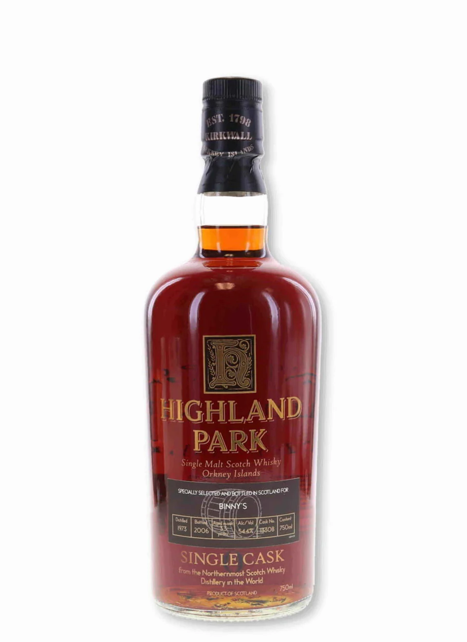 Highland Park 1973 Single Cask 33 Year Old #13308 Binny's - Image 2