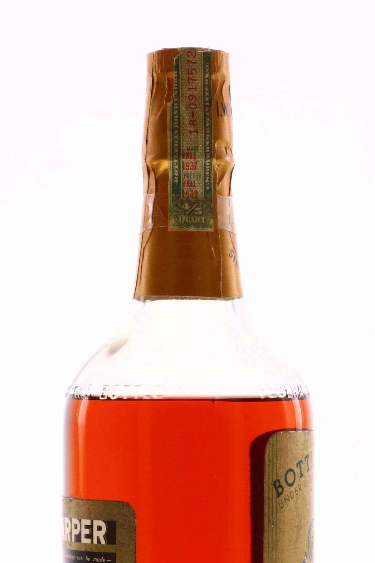 IW Harper 1937  Bottled in Bond Bourbon - Image 2