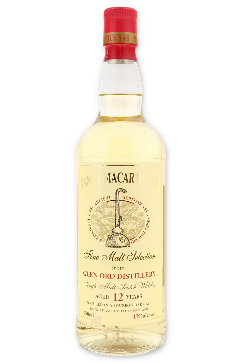 J. Macarthur's Glen Ord Single Malt Scotch Whiskey 750ml.