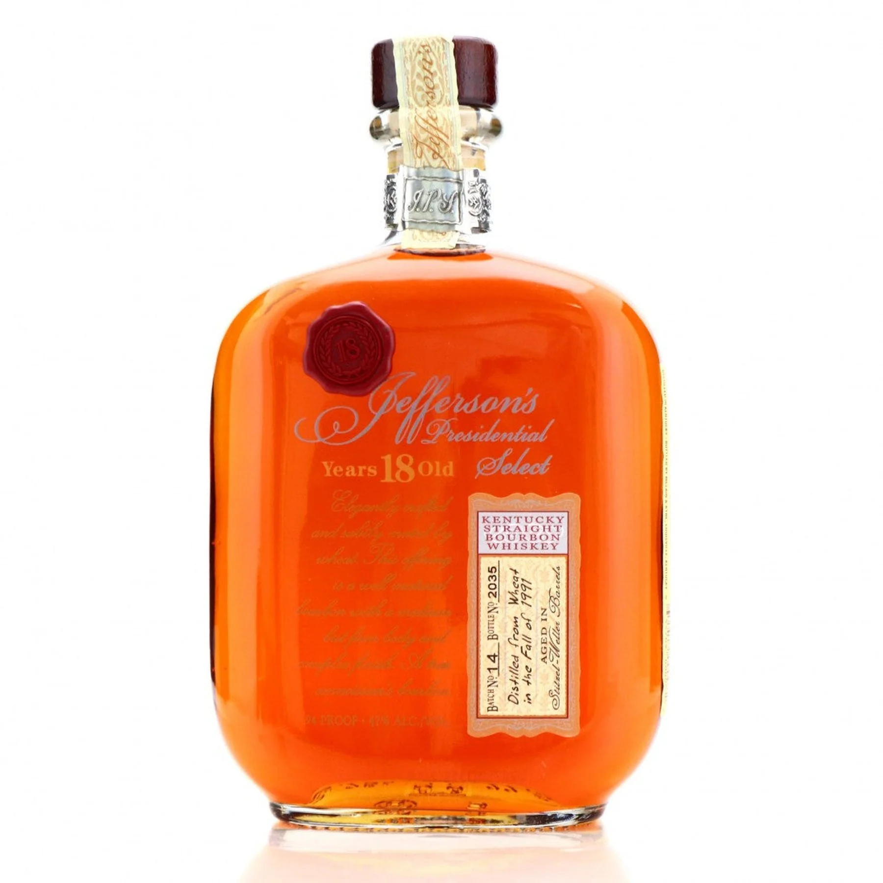 Jefferson's Presidential Select 18 Year Old Bourbon Batch 14 / Stitzel-Weller