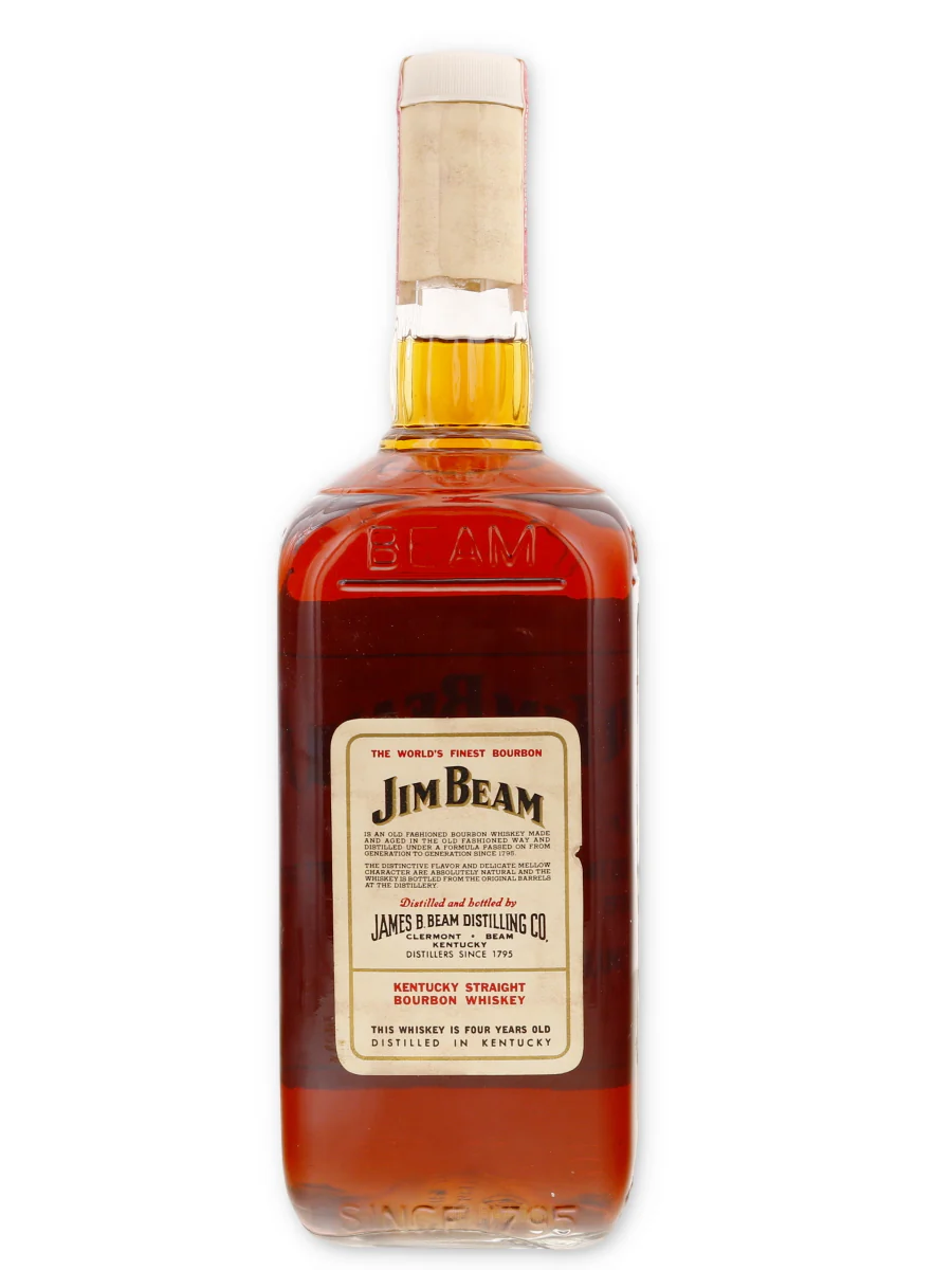 Jim Beam Vintage White Label Bourbon 1 Quart 1960s - Image 2