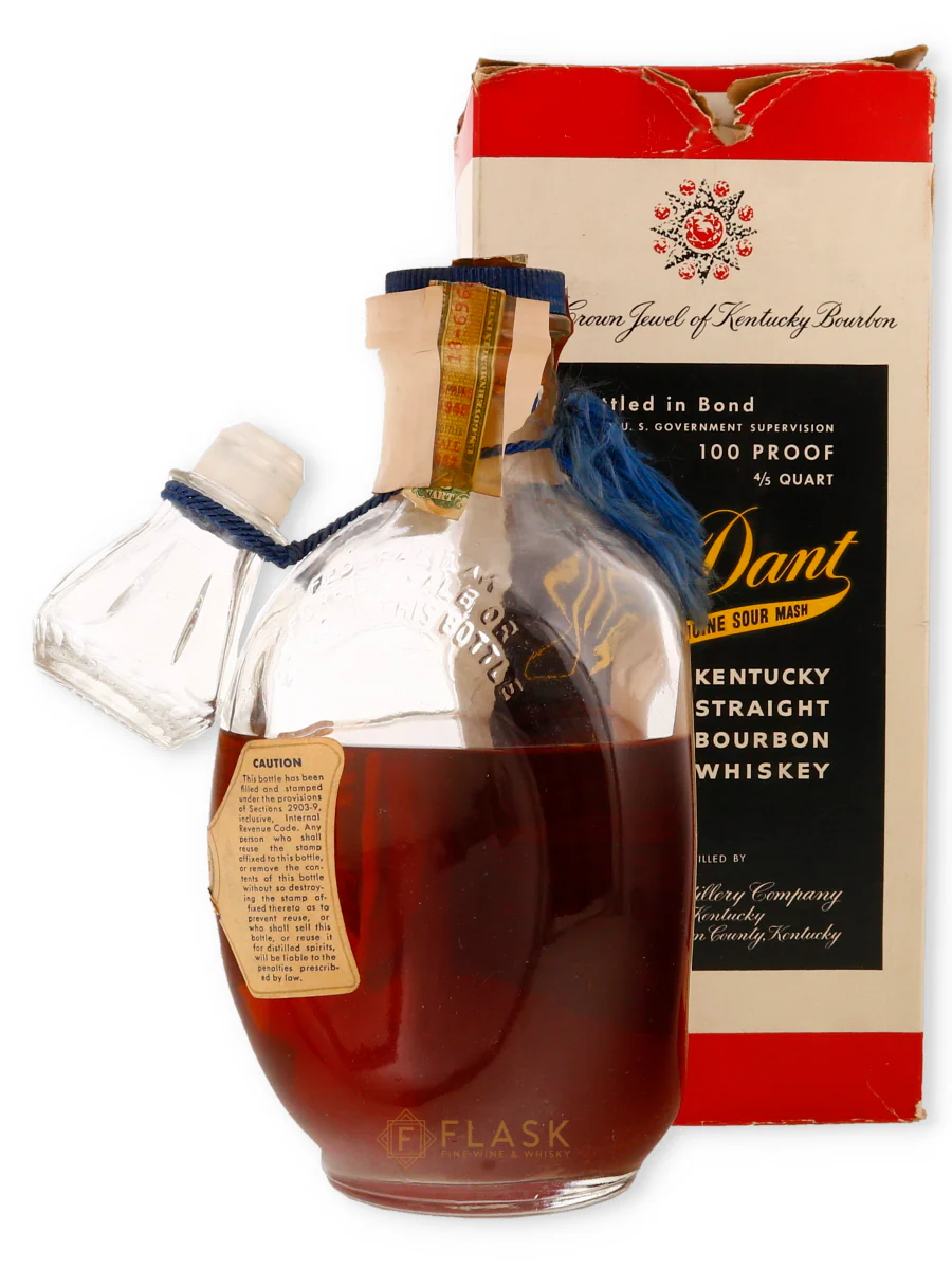 JW Dant Bourbon Bottled in Bond 100 Proof Vintage 1948 With Box - Image 2