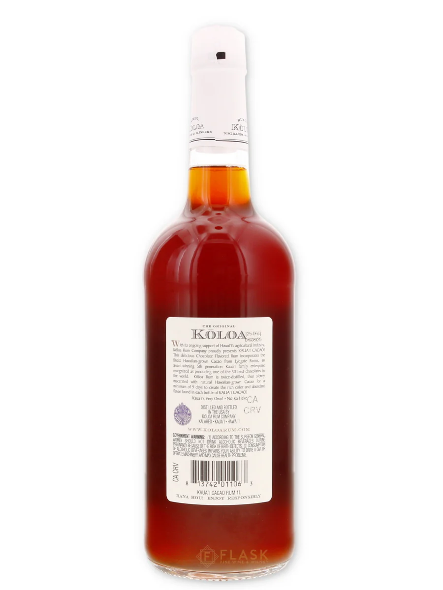 Koloa Kauai Cacao Chocolate Flavored Rum 1 Liter - Image 2