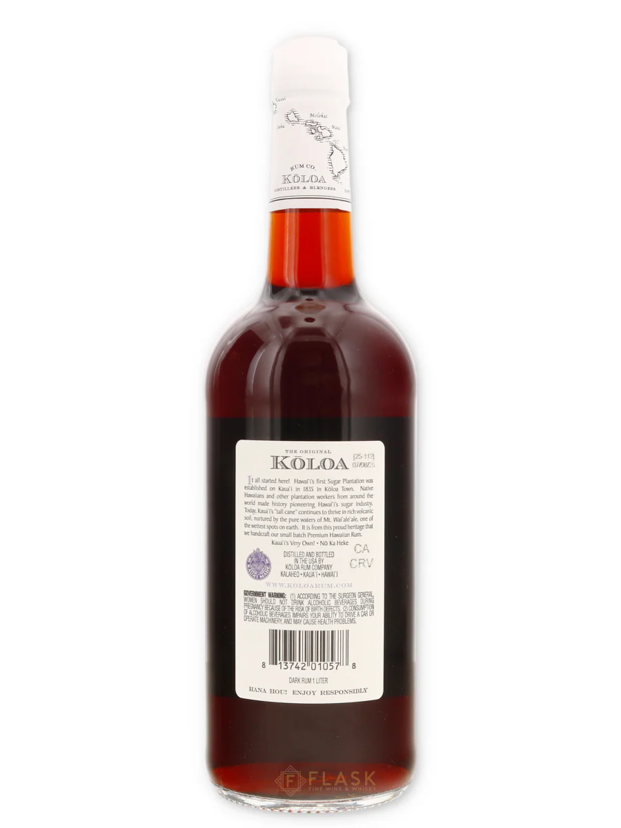 Koloa Kauai Dark Rum 1 Liter - Image 2