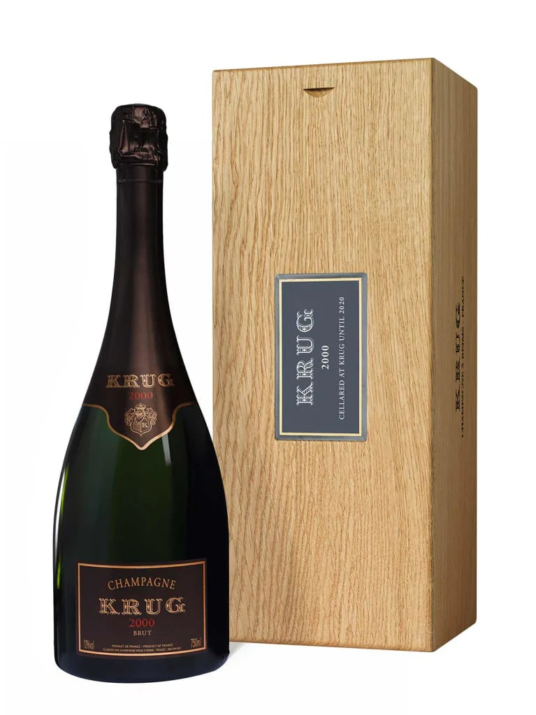 Krug Vintage Champagne Brut 2000 Wood Box  Winery Direct 2021 Release