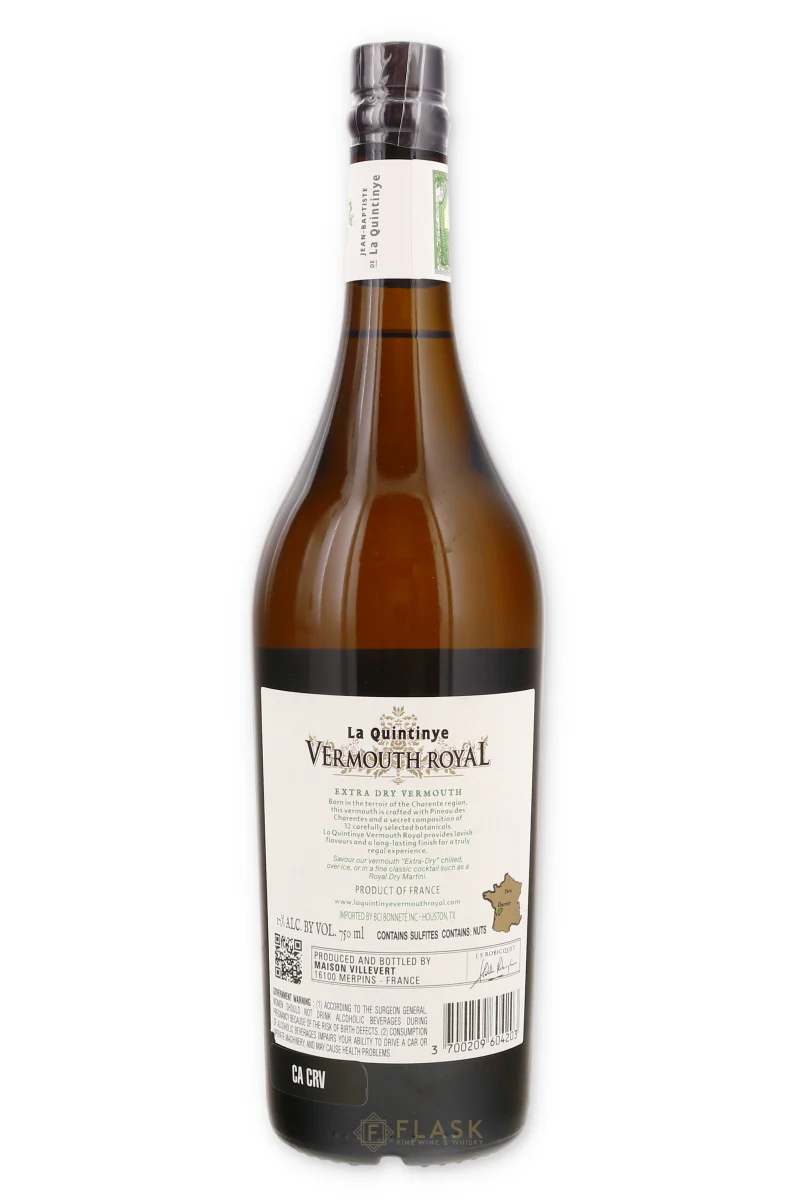 La Quintinye Vermouth Royal Extra Dry 750ml - Image 2