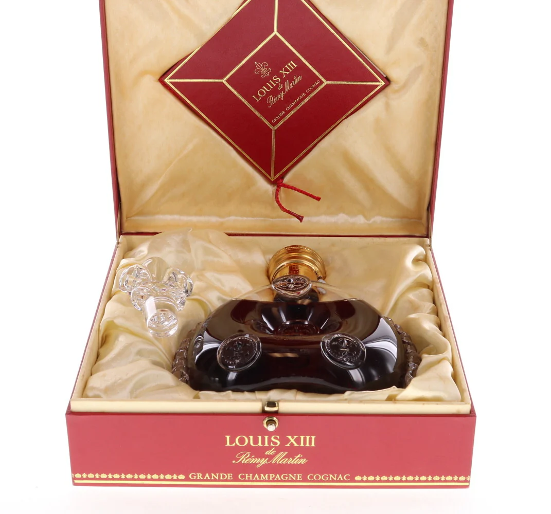 Louis XIII Cognac Baccarat Red & Gold Box 1980s