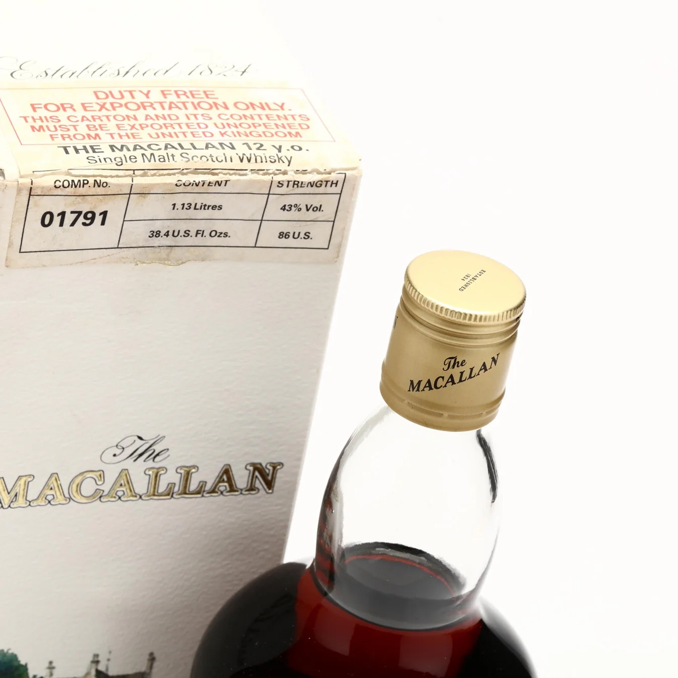 Macallan 12 Year Old 1980s 1.13 Liter - Image 2