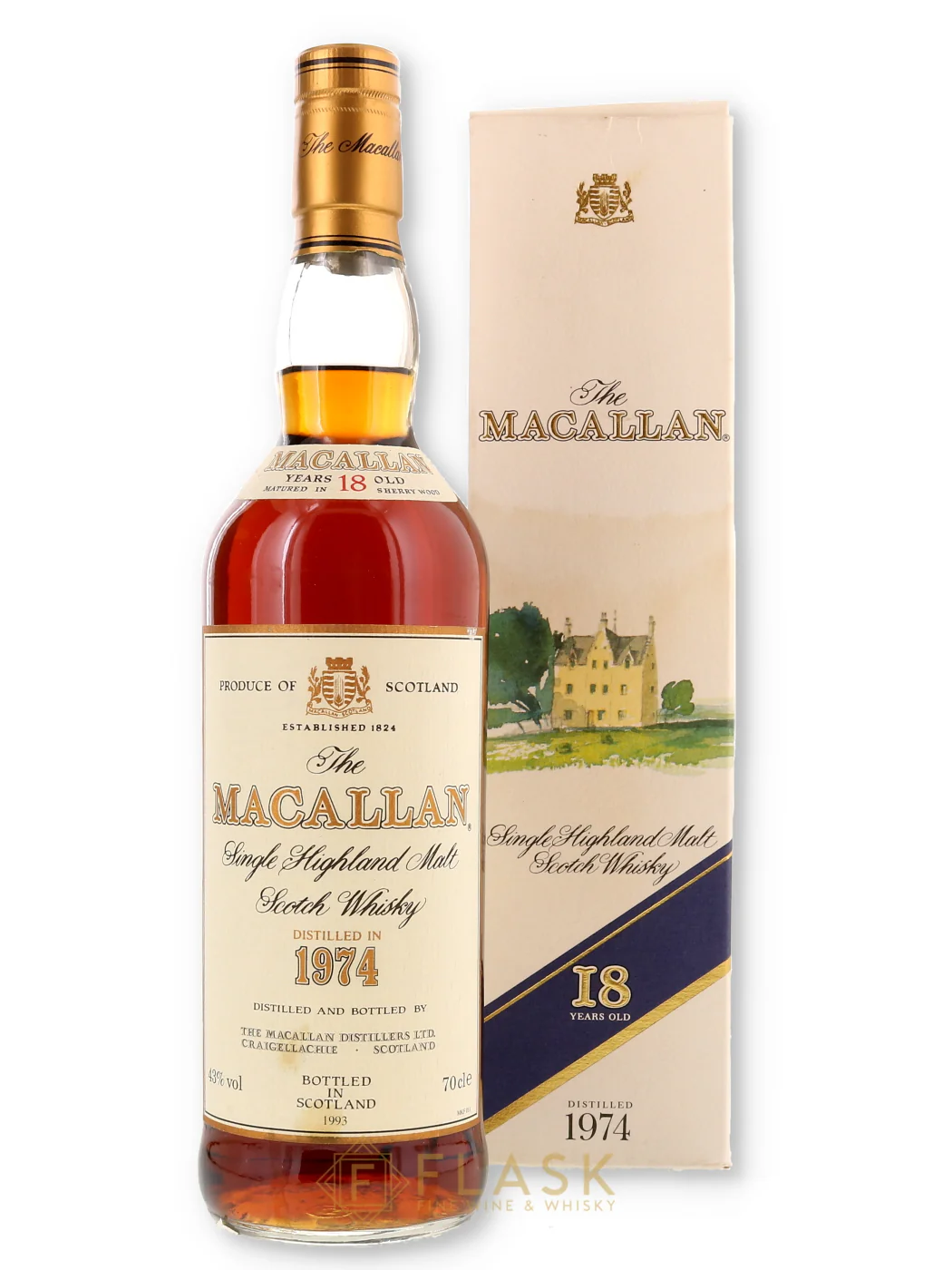 Macallan 18 Year Old 1974 Original Box 700ml
