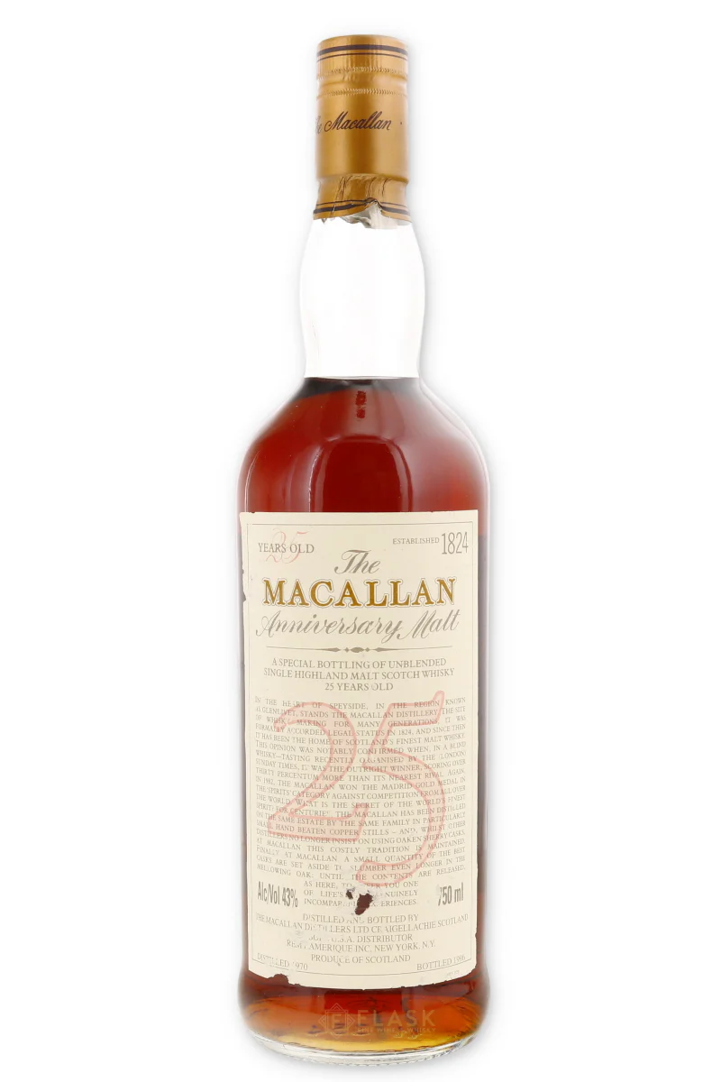 Macallan 25 Year Old Anniversary Malt 1970 [Scuffed Label] - Image 2