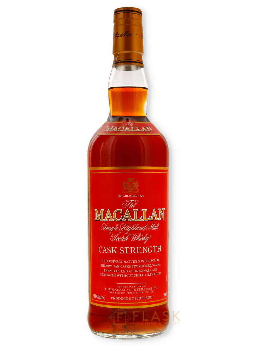 Macallan Cask Strength Red Label Gift Set With Luxury Hip Flask 750ml - Image 6
