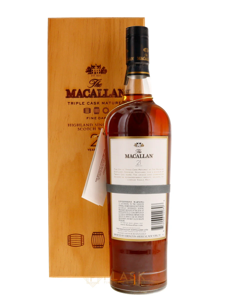 Macallan Fine Oak 21 Year Old Wood Box - Image 2