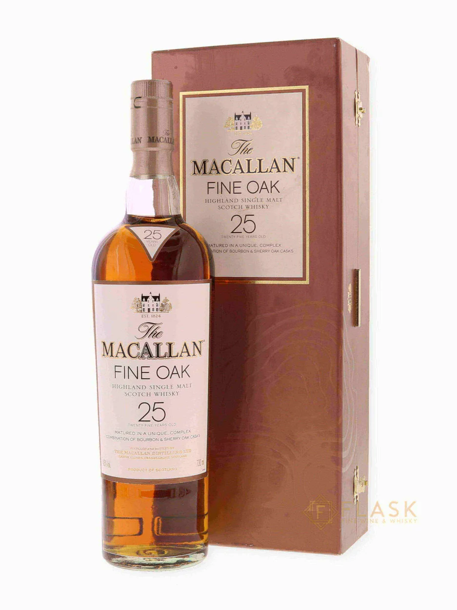 Macallan Fine Oak 25 Year Old Gold Box