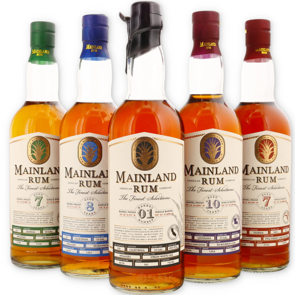 Mainland Rum Hazmat Barrel 01 Collectors Set 5x 750ml