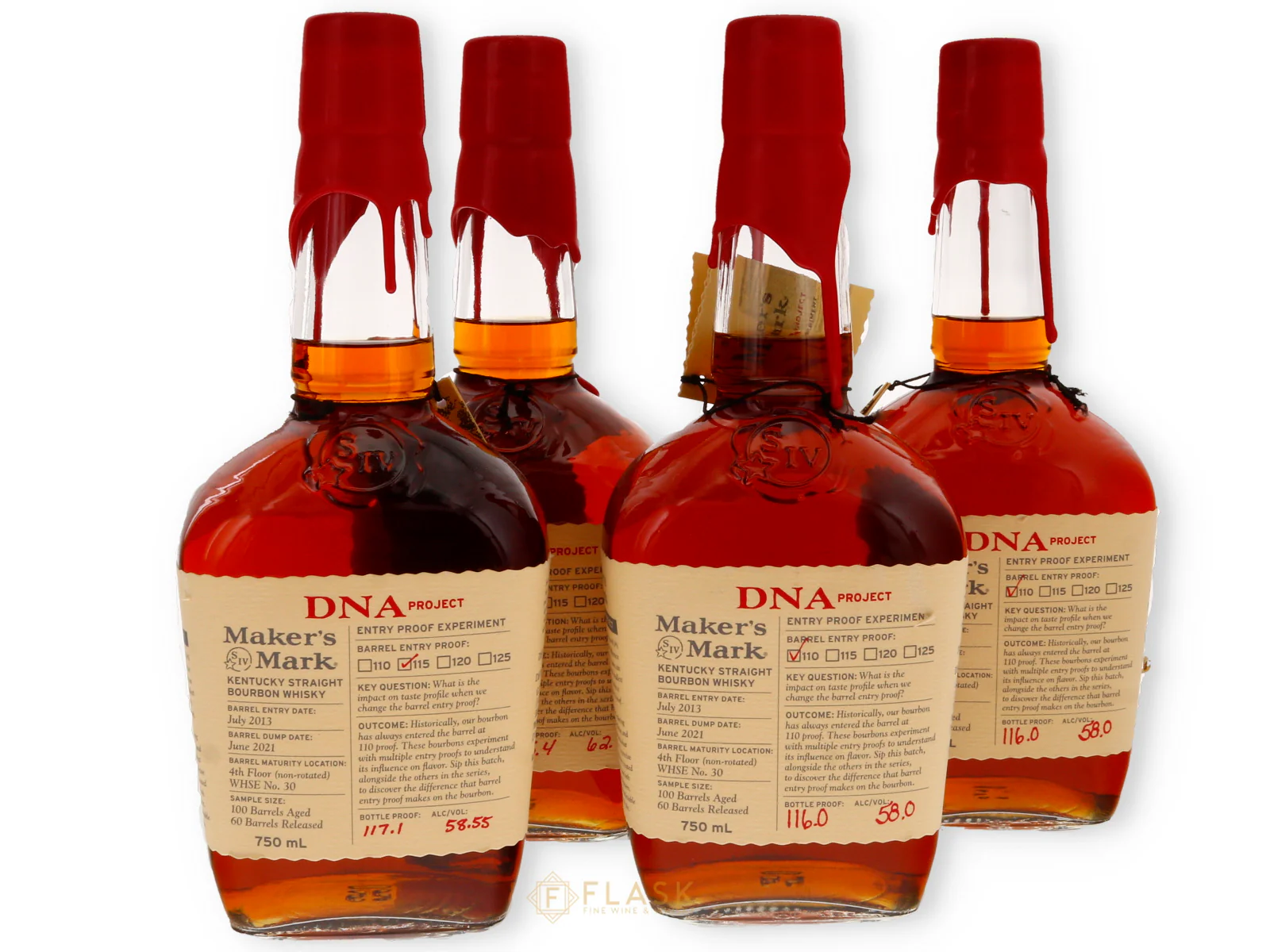 Maker’s Mark DNA Project Full 4 Bottle Set With Prints 4x750ml
