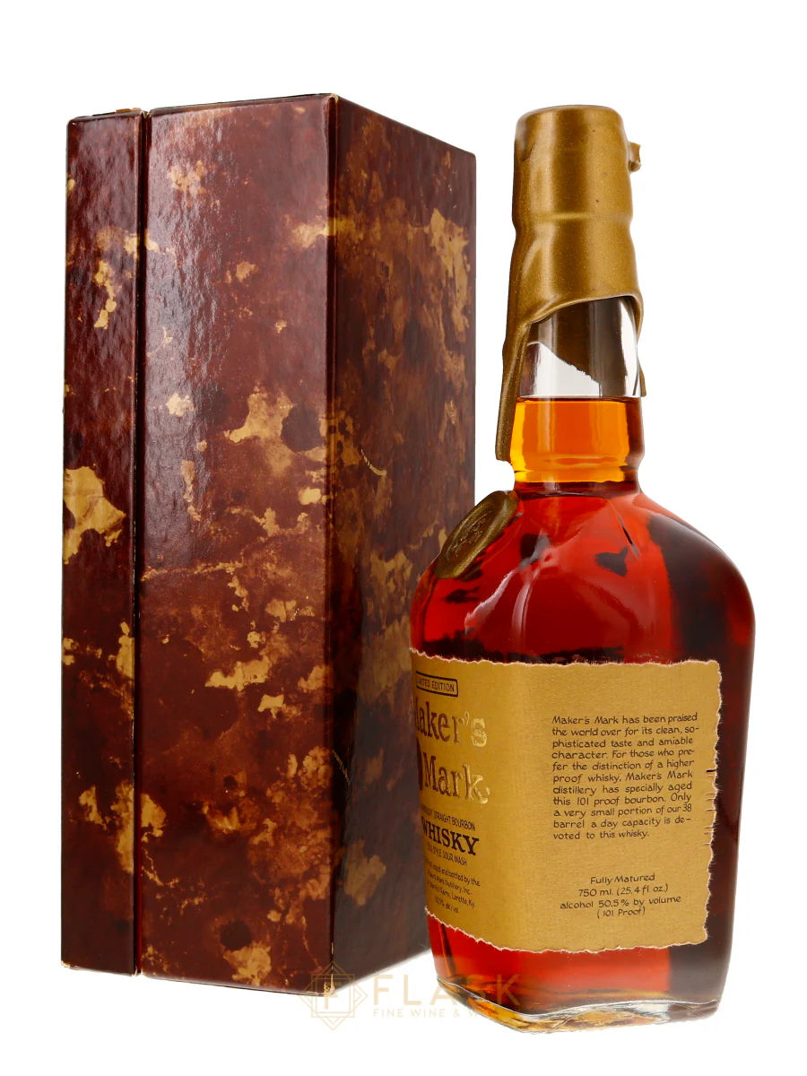 Makers Mark VIP Kentucky Straight Bourbon Gold Wax 1990s / Japan Gift Box - Image 3