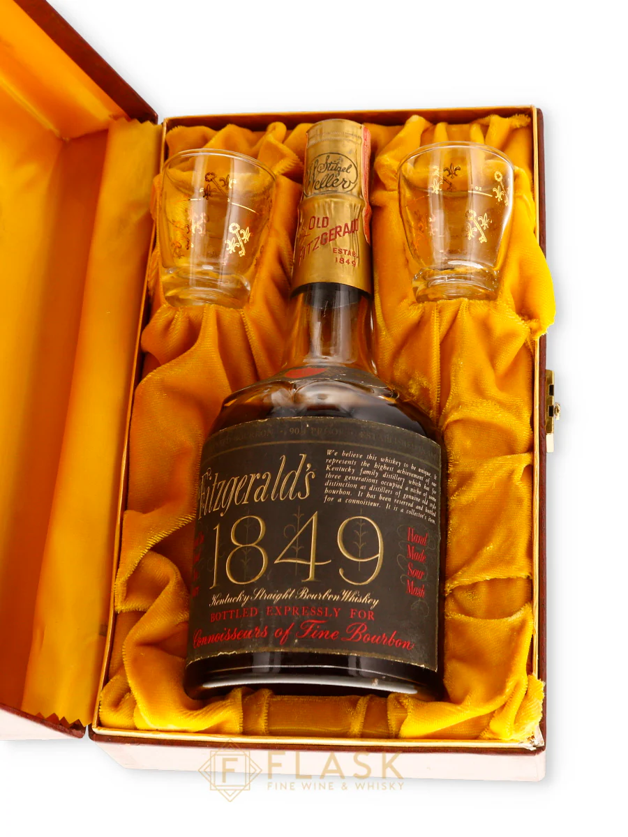 Old Fitzgerald '1849' 10 Year Old Bourbon 1970s / Stitzel Weller Gift Box w Glasses - Image 2