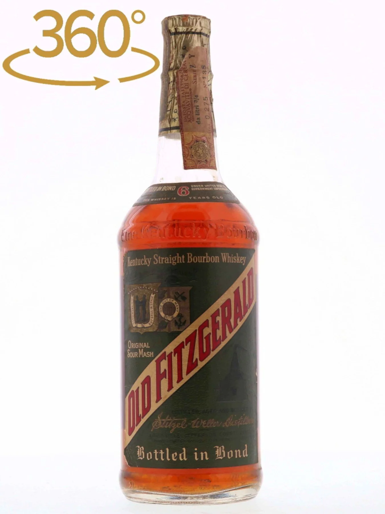 Old Fitzgerald 6 Year Old Bourbon Bottled in Bond 86 Proof 1973 / Stitzel-Weller 4/5 Quart