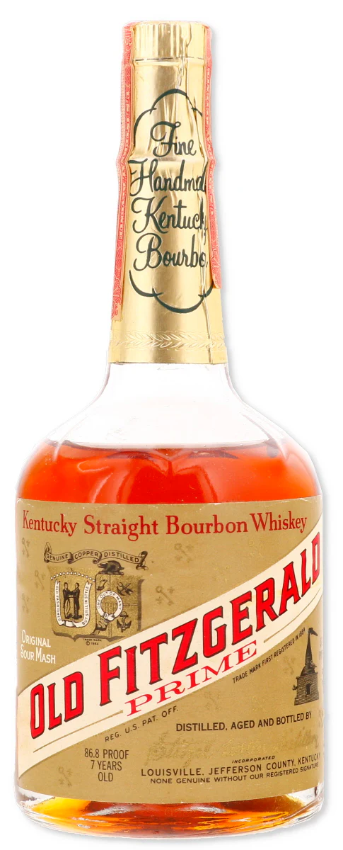 Old Fitzgerald Prime 7 Year Old Bourbon 1972 100 Proof / Stitzel-Weller Half Pint